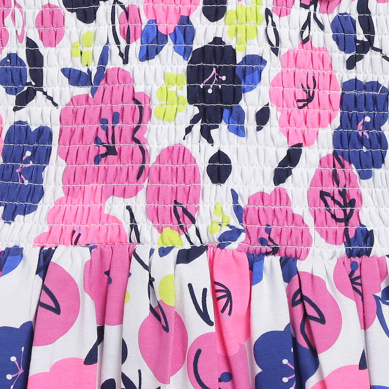 Girls Light Pink Printed Sleeveless Dress image number 2